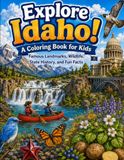 Explore Idaho! A Coloring Book for Kids: Famous Landmarks, Wildlife, State History, and Fun Facts