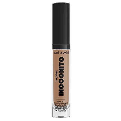 Wet n'Wild Megalast Incognito Full-Coverage Concealer, Naadloos en Rijk aan Pigmenten, Medium tot Volledige Dekking, Matte Finish, Voedende en Hydraterende Formule met Shea Butter, Light Medium