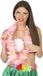 Atosa Hawaii krans/slinger - Tropische kleuren mix roze/wit