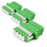 1aTTack.de 3x glasvezel keystone-connectoren OS1 / OS2 (APC) LC-quad female naar LC-quad female singlemode groen