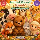 Farm & Forest Friends: A Bold and Easy Coloring Book