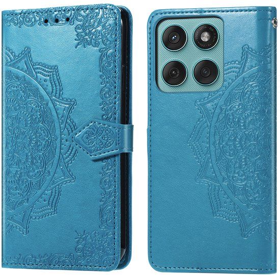 imoshion Hoesje - Geschikt voor Motorola Moto G57 Power - Mandala Bookcase - Turquoise