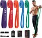 Merkloos Weerstandsbanden set van natuurlijk rubber met deurverankering, 8 stuks voor krachttraining thuis of in de sportschool