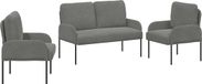 vidaXL Canapé d'angle gris foncé