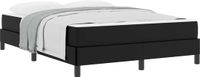 vidaXL Cadre de lit avec matelas, noir, 160 x 200 cm, tissu