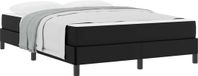 vidaXL Cadre de lit avec matelas, noir, 160 x 200 cm, tissu
