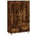 VidaXL Hoge kast, gerookt eikenfineer, 69,5 x 31 x 115 cm