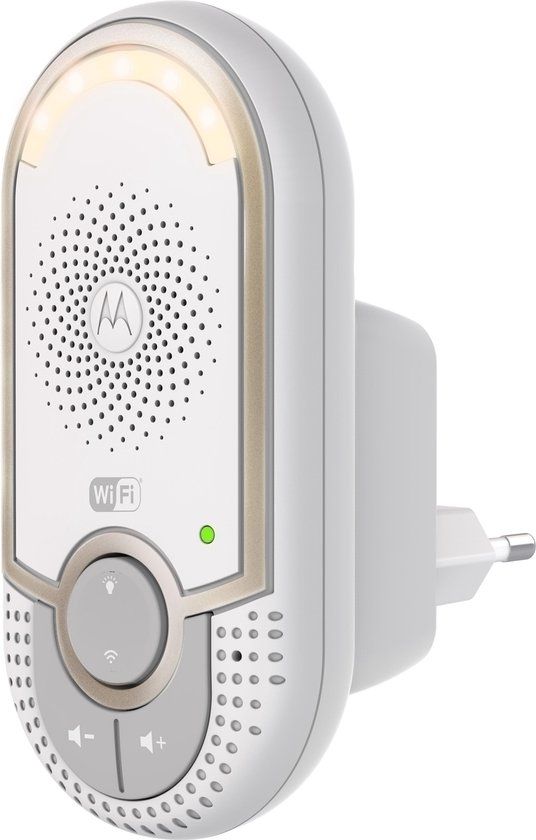 Motorola MBP-162 CONNECT WiFi babyfoon - Wit - Met nachtlampje en terugspreekfunctie