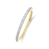 Lucardi Dames 14 karaat geelgouden ring met lab grown diamant 0,155ct