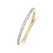 Lucardi Dames 14 karaat geelgouden ring met lab grown diamant 0,155ct