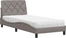 Maison Exclusive - Lit avec matelas, taupe, 80x200 cm, rembourré