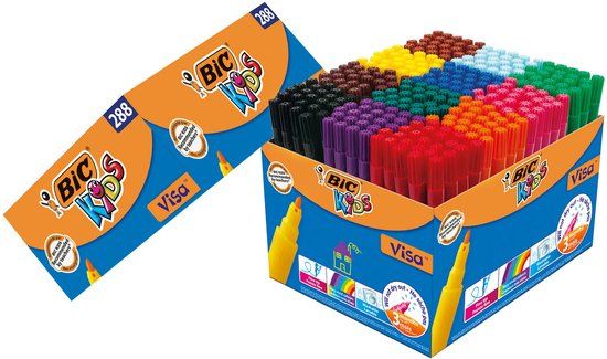 Creativ company Kleurstift BicKids Visa Fine Schoolbox 288 stuks assorti