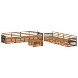 vidaXL - Buiten bank set 9 st Naturel Massief Acacia Hout