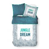 Housse De Rêve Icecat Housse De Rêve Jungle Dream Dekbedovertrek Katoen Blauw, Groen, Grijs, Wit 240 x 260 cm