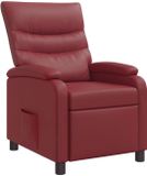 vidaXL - Relaxfauteuil - Wijnrood - Kunstleer