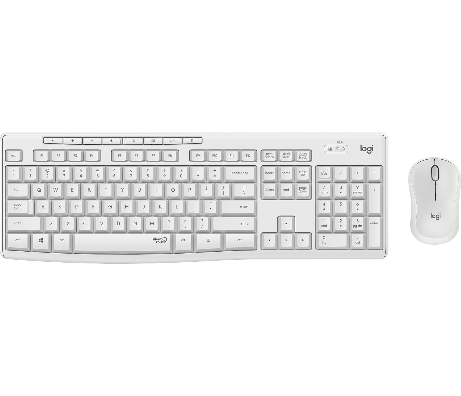 Logitech MK295 Silent Wireless Combo - QWERTZ Duits - Wit