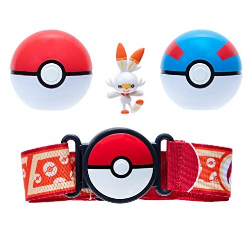 Pokemon Clip 'N' Go Poke Ball Belt Set - Scorbunny