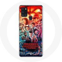 Maniacase Hoesje voor Samsung Galaxy A21S Stranger Things Teaser Seizoen 4 Poster Characters Art