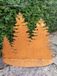Edelrost sapin de Noël, set de 3 arbres