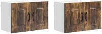 vidaXL - Vaatwasserpaneel - Kalmar - 2 stuks - Rook Eiken Bewerkt Hout