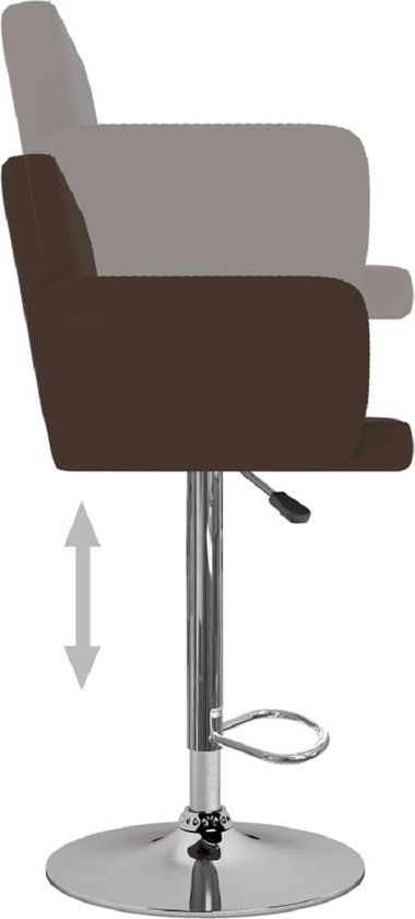vidaXL Barstoelen 2 stuks Kunstleer Bruin