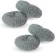 PARENCE. Set van 4 metalen sponzen - 10 cm diameter - Perfect voor intensieve reiniging - 4 stuks