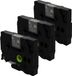 DULA Brother Compatible ruban d'étiquettes - Tze-125 - 3 cassettes - Blanc sur transparent - 9mm x 8m