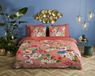 Muller Textiles Descanso dekbedovertrek bloemen - 1 persoons 140x200/220 cm - Terra - 100% Katoen satijn