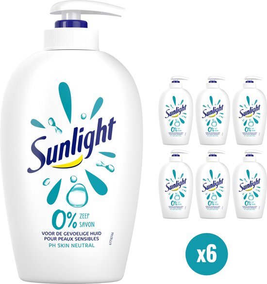 Sunlight Sunlight 0% Zeepvrij - 6 x 250 ml - Handzeep - Voordeelverpakking