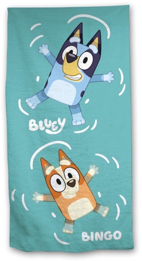 4KidsOnly Bluey Strandlaken 70 x 140 cm Blauw