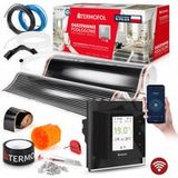 H7 Black Kit de film chauffant infrarouge pour chauffage au sol, puissance 140 W/m², largeur 100 cm, surface 12 m², Wifi