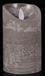 Anna's Collection Bougie LED - 7.5x12.5cm - Gris - Pile - Flamme mouvante