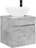 vidaXL Wandgemonteerde wastafelmeubel Betongrijs 49 x 44,5 x 66,5 cm
