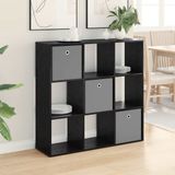 vidaXL Dressoir Zwart Eiken 102 x 31 x 99,5 cm