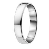 Lucardi Dames Ring glad 4mm - Echt Zilver - Zilverkleurig