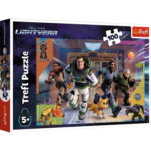 Trefl - Lightyear, De Avonturen van Buzz Lightyear - 100 Stukjes Puzzel - Gekleurde Puzzels met Sprookjesfiguren, Creatief Vermaak, Plezier voor Kinderen vanaf 5 Jaar