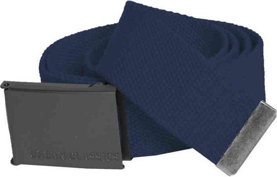 Urban Classics Canvas Unisex Riem - marineblauw
