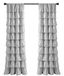 Lush Decor Lichtgrijs Raamgordijn met ruches - Shabby Chic Farmhouse Style Paneel voor woonkamer, eetkamer, slaapkamer (Eenpersoons), 84 "x 50 L