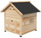 PawHut étable pour canards en bois, nichoir à canards avec toit coulissant, poulailler avec double porte