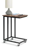 IvoQ Bijzettafel – Bijzettafel op Wieltjes – Industrieel – Rustiek Bruin – 50×35×67 cm