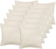 vidaXL Kussensloop 12 stuks Crèmekleurig 45 x 45 cm Katoensatijn