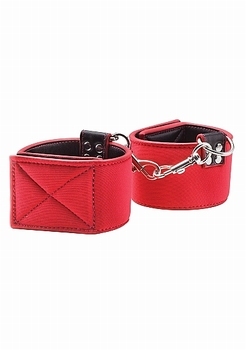 Ouch! Reversible Ankle Cuffs - Red / Black