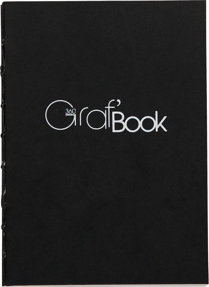 Clairefontaine Graf Book 360 Raw Binding Book - A5 - 100 vellen - Zwart