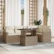 Maison Exclusive - Ensemble de meubles de jardin 6 pièces avec canapé et coussins, beige, en polyrotin