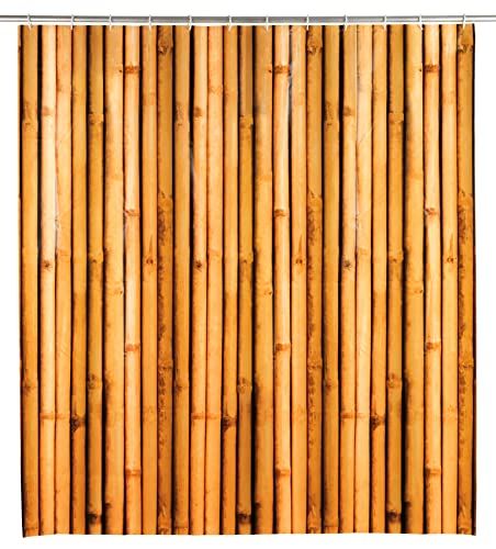 WENKO Douchegordijn Babusa - 180 x 200 cm - Bruin