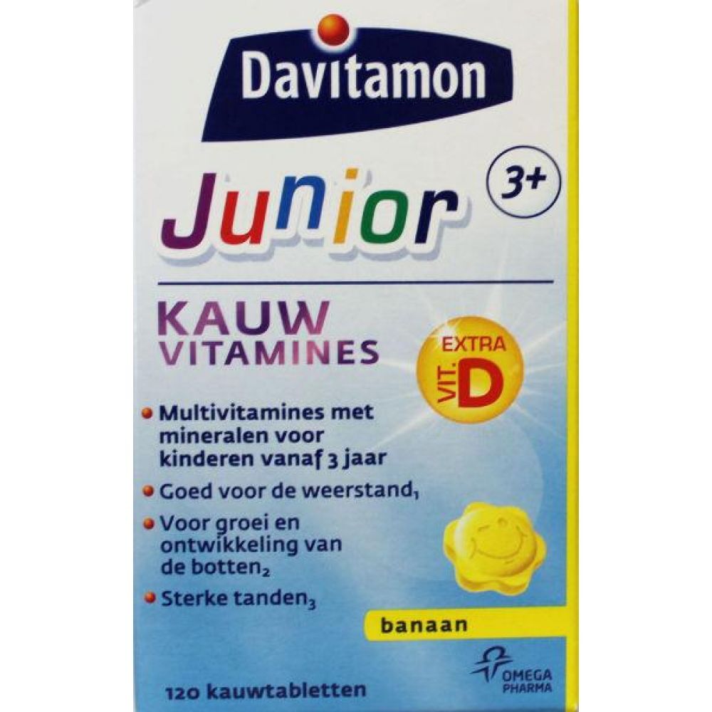 Davitamon Junior 3+ KauwVitamines Banaan 120st