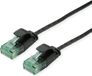Roline RM UTP DataCenter Patchkabel Cat.6A (Klasse EA), extra dun, zwart, 0,15 m