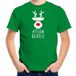 Bellatio Decorations Kerst T-shirt voor Kinderen - Team Rudolf - Groen - 110/116