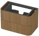 INK - Afgeronde Onderkast Fineer 2 Laden Softclose Tbv Grepen - 800x450x520 Mm - Light Veneer