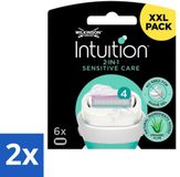 Wilkinson Intuition 2-in-1 Sensitive Care Navulmesjes - 6 mesjes - 2 stuks